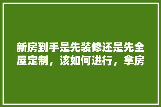 新房到手是先装修还是先全屋定制，该如何进行，拿房子后准备什么装修材料。 新房到手是先装修还是先全屋定制，该如何进行，拿房子后准备什么装修材料。 装修知识