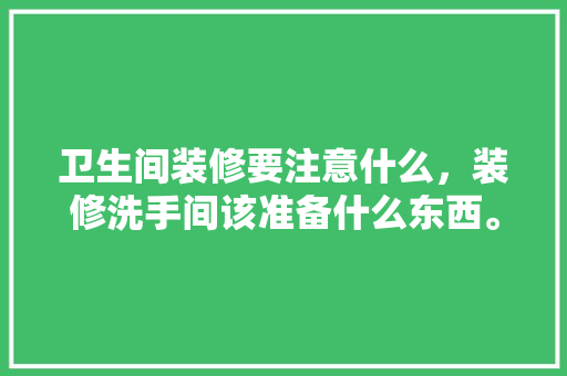卫生间装修要注意什么，装修洗手间该准备什么东西。 卫生间装修要注意什么，装修洗手间该准备什么东西。 家居设计