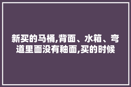 新买的马桶,背面、水箱、弯道里面没有釉面,买的时候没注意,也不好调换,涂一层防水漆行不行,效果会怎样，装修马桶前需要准备什么东西。 新买的马桶,背面、水箱、弯道里面没有釉面,买的时候没注意,也不好调换,涂一层防水漆行不行,效果会怎样，装修马桶前需要准备什么东西。 买房须知