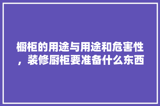 橱柜的用途与用途和危害性，装修厨柜要准备什么东西呢。 橱柜的用途与用途和危害性，装修厨柜要准备什么东西呢。 二手房