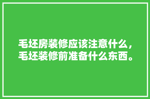 毛坯房装修应该注意什么，毛坯装修前准备什么东西。 毛坯房装修应该注意什么，毛坯装修前准备什么东西。 买房须知