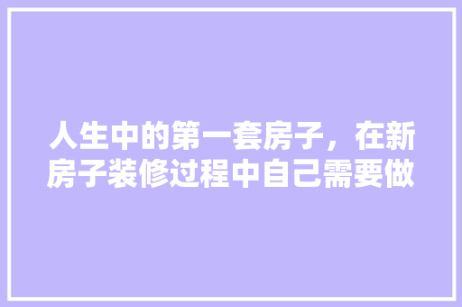 人生中的第一套房子，在新房子装修过程中自己需要做什么，装修房间要准备什么东西。 人生中的第一套房子，在新房子装修过程中自己需要做什么，装修房间要准备什么东西。 装修知识