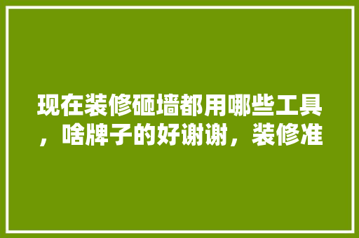 现在装修砸墙都用哪些工具，啥牌子的好谢谢，装修准备什么用的工具好。 现在装修砸墙都用哪些工具，啥牌子的好谢谢，装修准备什么用的工具好。 二手房