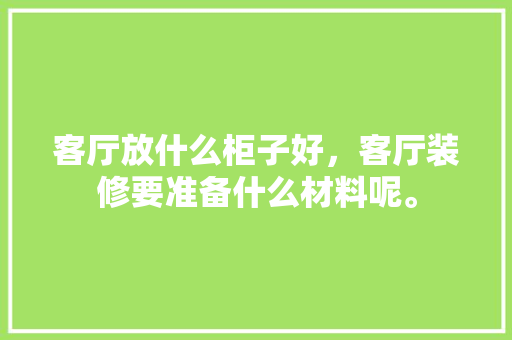 客厅放什么柜子好，客厅装修要准备什么材料呢。 客厅放什么柜子好，客厅装修要准备什么材料呢。 二手房