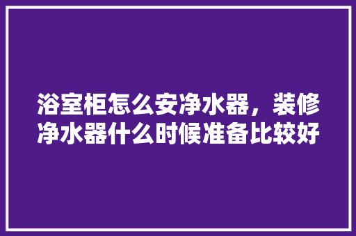 浴室柜怎么安净水器，装修净水器什么时候准备比较好。 浴室柜怎么安净水器，装修净水器什么时候准备比较好。 家居设计
