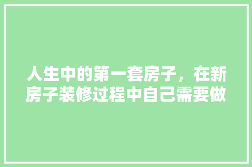 人生中的第一套房子，在新房子装修过程中自己需要做什么，自己装修前做什么准备工作。 人生中的第一套房子，在新房子装修过程中自己需要做什么，自己装修前做什么准备工作。 买房须知
