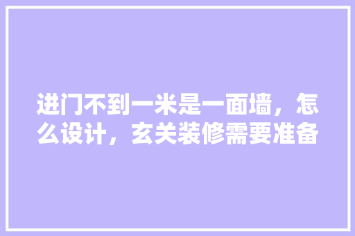 进门不到一米是一面墙，怎么设计，玄关装修需要准备什么东西。 进门不到一米是一面墙，怎么设计，玄关装修需要准备什么东西。 二手房