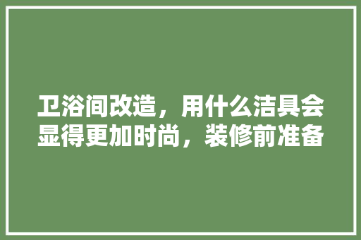 卫浴间改造，用什么洁具会显得更加时尚，装修前准备什么卫浴好。 卫浴间改造，用什么洁具会显得更加时尚，装修前准备什么卫浴好。 二手房