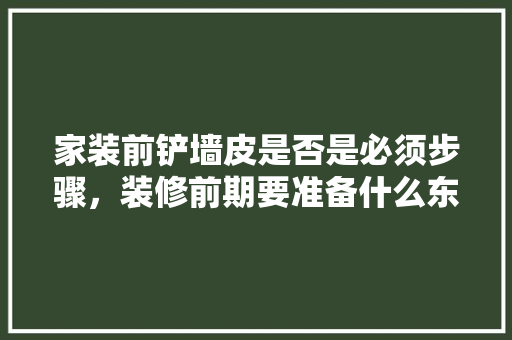 家装前铲墙皮是否是必须步骤，装修前期要准备什么东西呢。 家装前铲墙皮是否是必须步骤，装修前期要准备什么东西呢。 装修知识