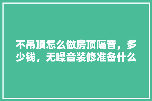 不吊顶怎么做房顶隔音，多少钱，无噪音装修准备什么材料。 不吊顶怎么做房顶隔音，多少钱，无噪音装修准备什么材料。 装修知识