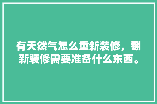 有天然气怎么重新装修，翻新装修需要准备什么东西。 有天然气怎么重新装修，翻新装修需要准备什么东西。 家居设计