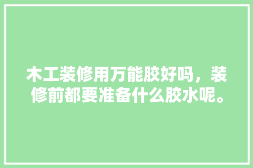 木工装修用万能胶好吗，装修前都要准备什么胶水呢。 木工装修用万能胶好吗，装修前都要准备什么胶水呢。 家居装饰