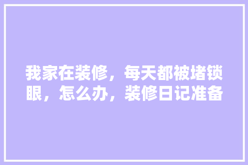 我家在装修，每天都被堵锁眼，怎么办，装修日记准备什么材料最好。 我家在装修，每天都被堵锁眼，怎么办，装修日记准备什么材料最好。 装修知识