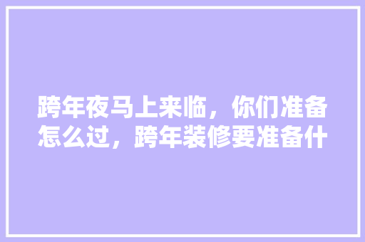 跨年夜马上来临，你们准备怎么过，跨年装修要准备什么东西。 跨年夜马上来临，你们准备怎么过，跨年装修要准备什么东西。 家居设计