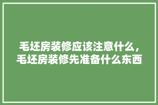 毛坯房装修应该注意什么，毛坯房装修先准备什么东西。 毛坯房装修应该注意什么，毛坯房装修先准备什么东西。 装修知识