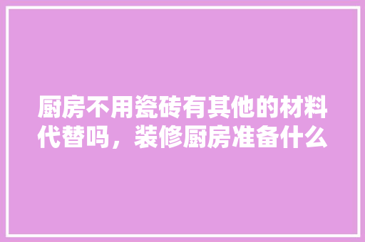 厨房不用瓷砖有其他的材料代替吗，装修厨房准备什么材料好。 厨房不用瓷砖有其他的材料代替吗，装修厨房准备什么材料好。 二手房